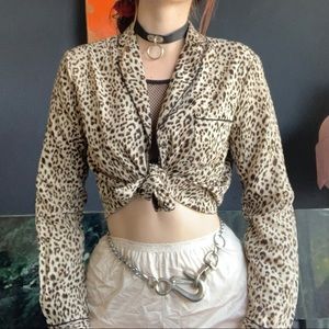 Heartloom PJ style leopard long sleeve top